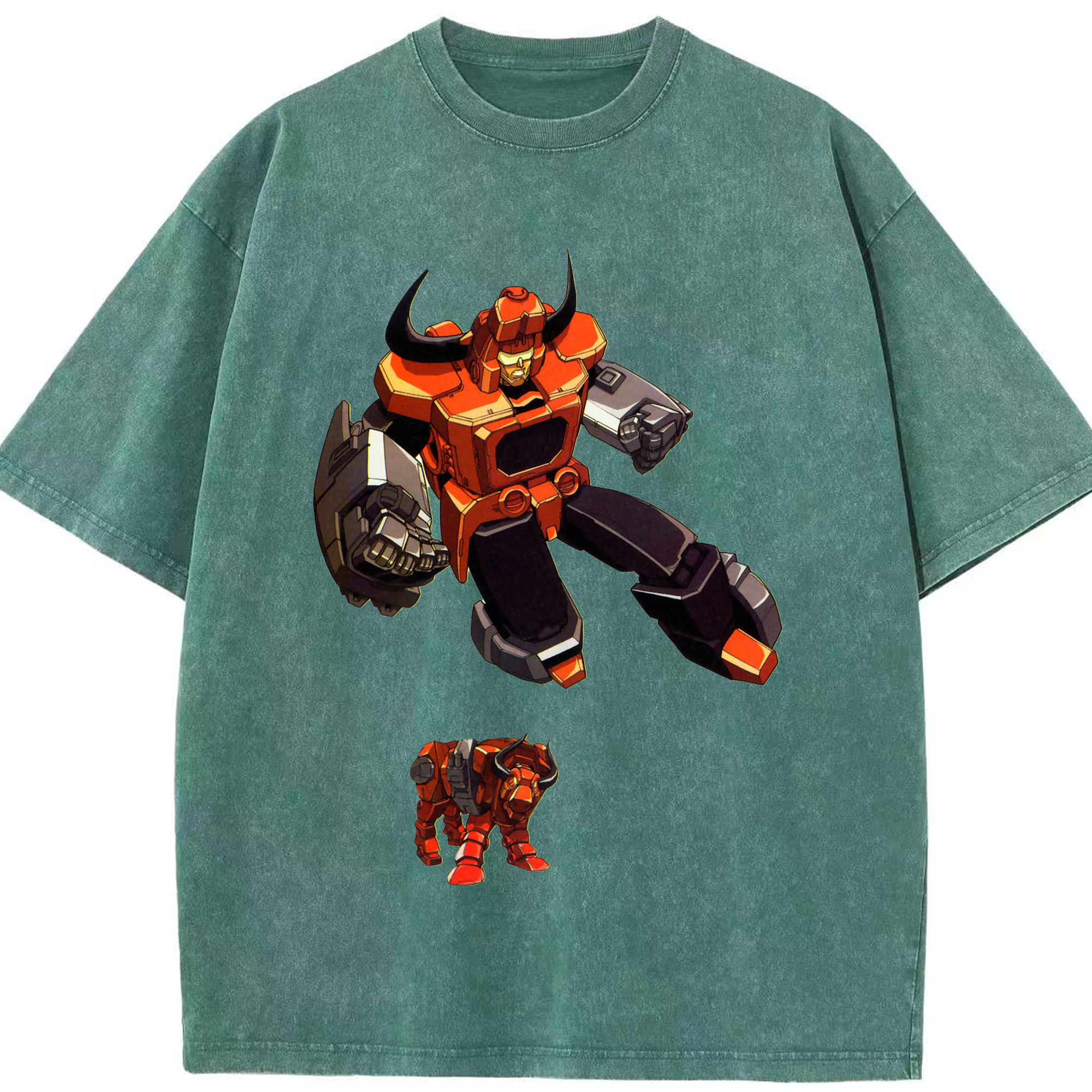 （画像用）  綿100% ヴィンテージ風 半袖Tシャツ（フロントプリント）